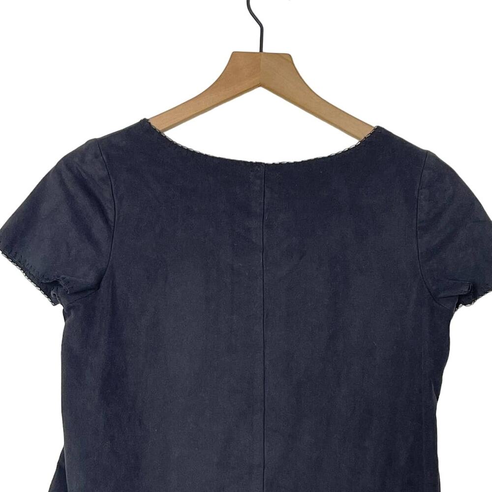 Hollister Black Tie Side Faux Suede Short Sleeve Cropped Top Size XS - Picture 5 of 10